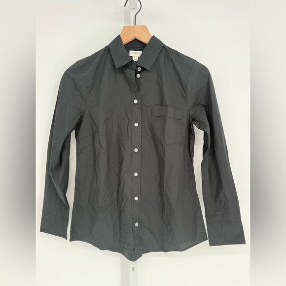 J.Crew Button-Up Cotton-Blend Poplin Shirt in Signature Fit Size PS - Picture 3 of 8